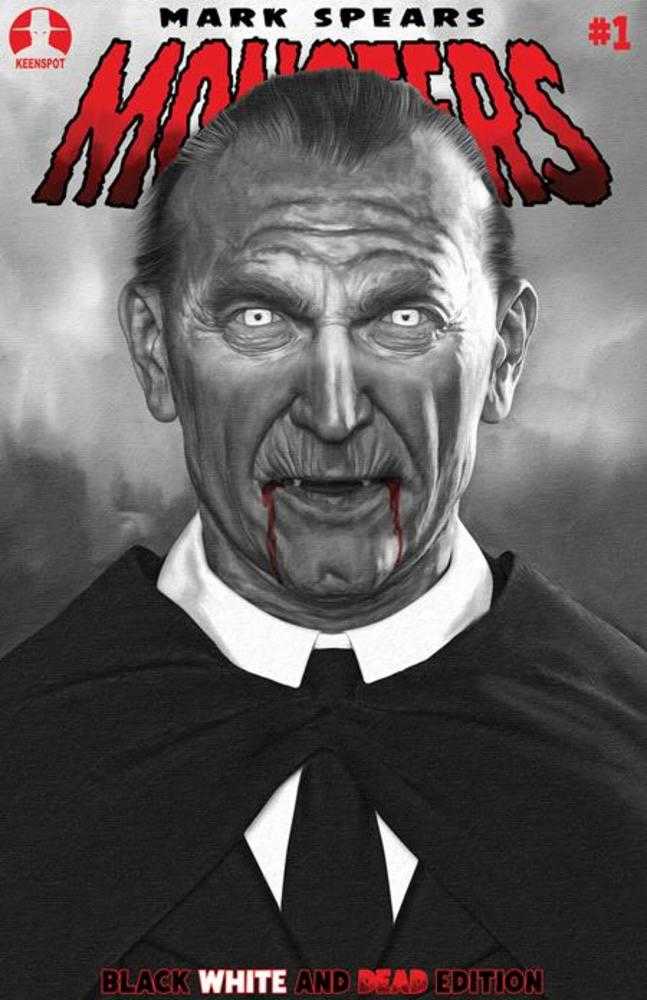 Mark Spears Monsters #1 7 Th Printing Black White & Dead Edition Cover E 1 in 25 Mark Spears Hungry For Blood Variant