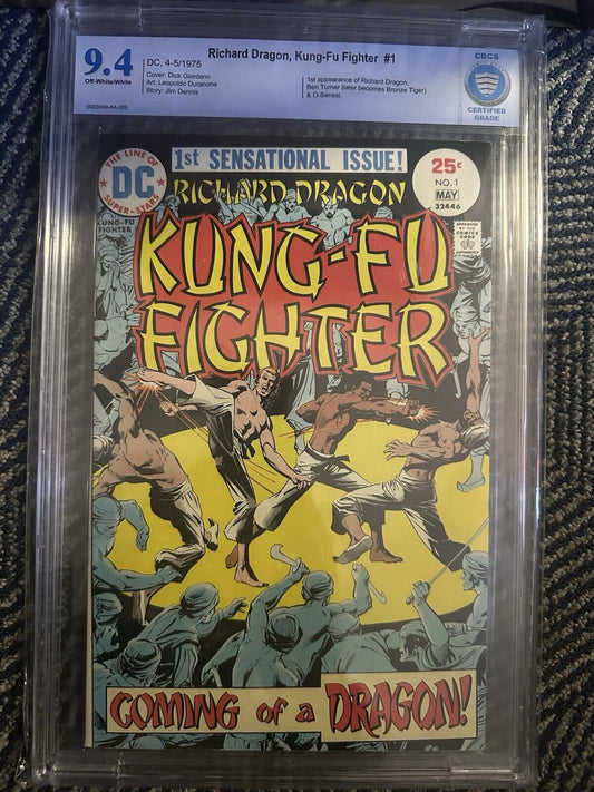 Richard Dragon Kung Fu Fighter #1 - 9.4 CBCS - 1st Appearance of Richard Dragon, Ben Turner & O-Sensei
