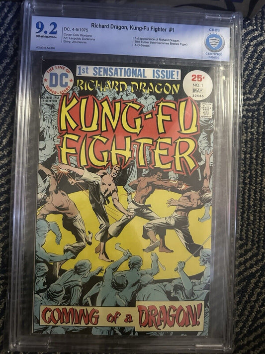 Richard Dragon Kung Fu Fighter #1 - 9.2 CBCS - 1st Appearance of Richard Dragon, Ben Turner & O-Sensei