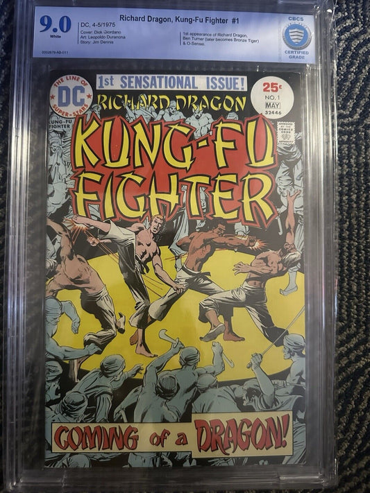 Richard Dragon Kung Fu Fighter #1 - 9.0 CBCS - 1st Appearance of Richard Dragon, Ben Turner & O-Sensei