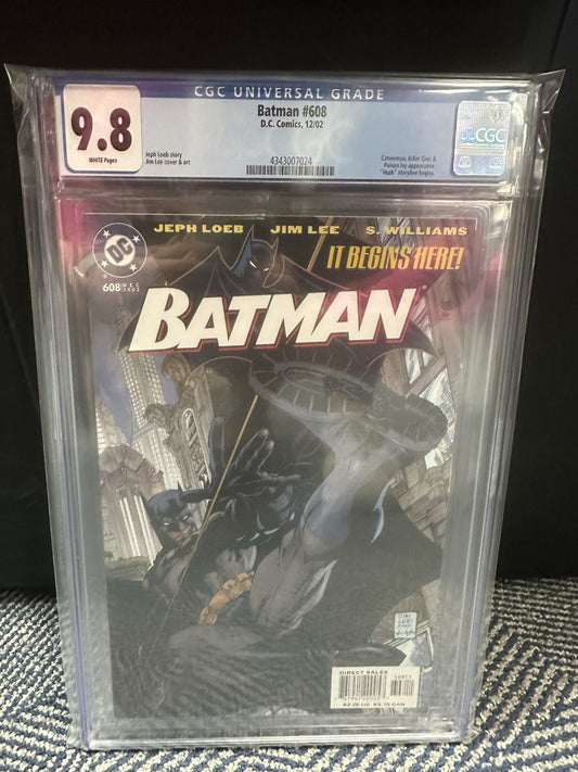 Batman #608 CGC 9.8 2002 - Jim Lee Cover/Art, Jeph Loeb Story, Hush Storyline