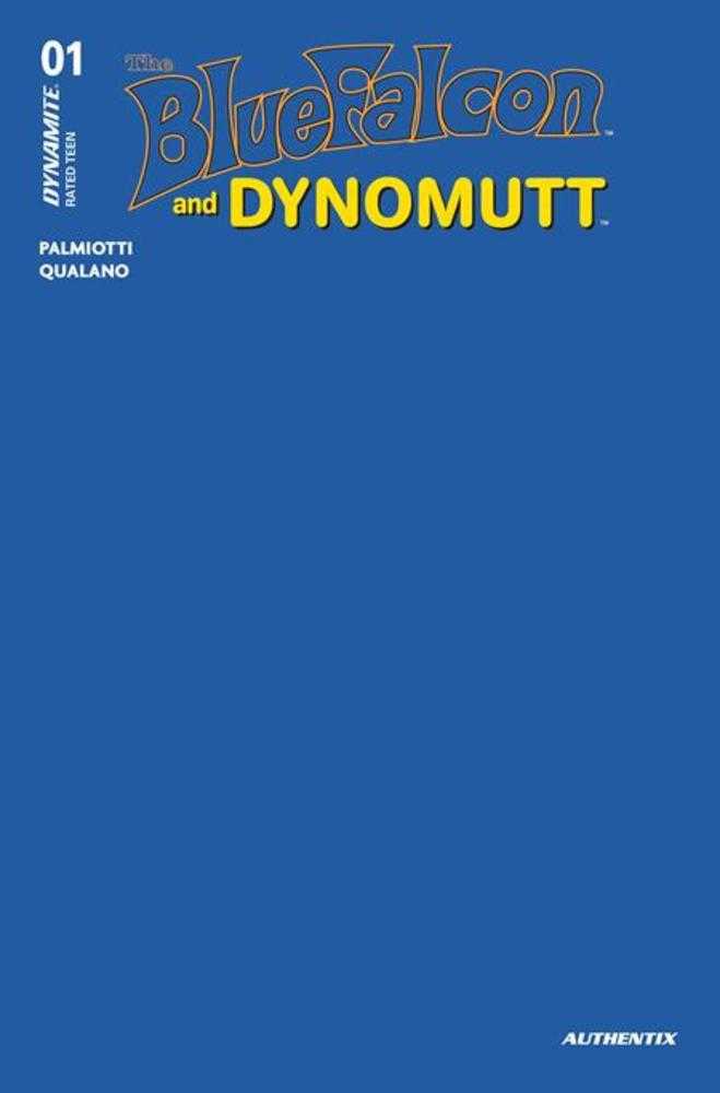 Blue Falcon & Dynomutt #1 Cover Q Blue Blank Authentix Foc Bonus Variant