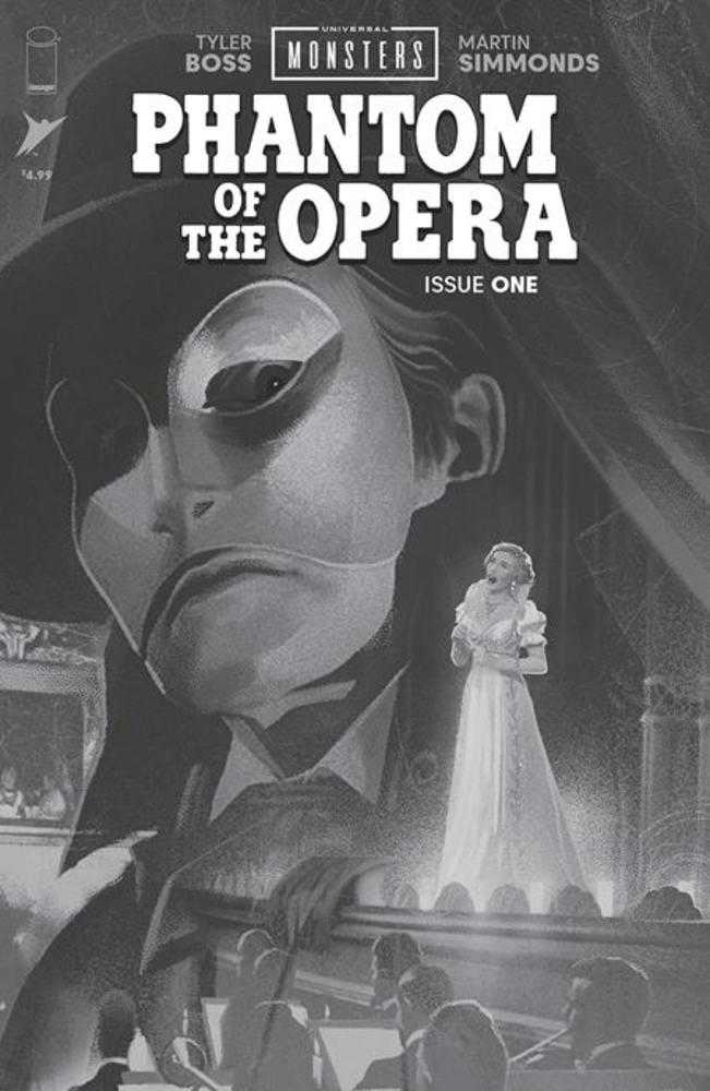 Universal Monsters Phantom Of The Opera #1 (Of 4) Cover D 1 in 25 Joshua Middleton Black & White Classic Horror Variant