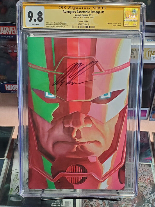 Avengers Assemble Omega #1 - CGC 9.8 - Signed by Alex Ross - Timeless Virgin Variant Cover