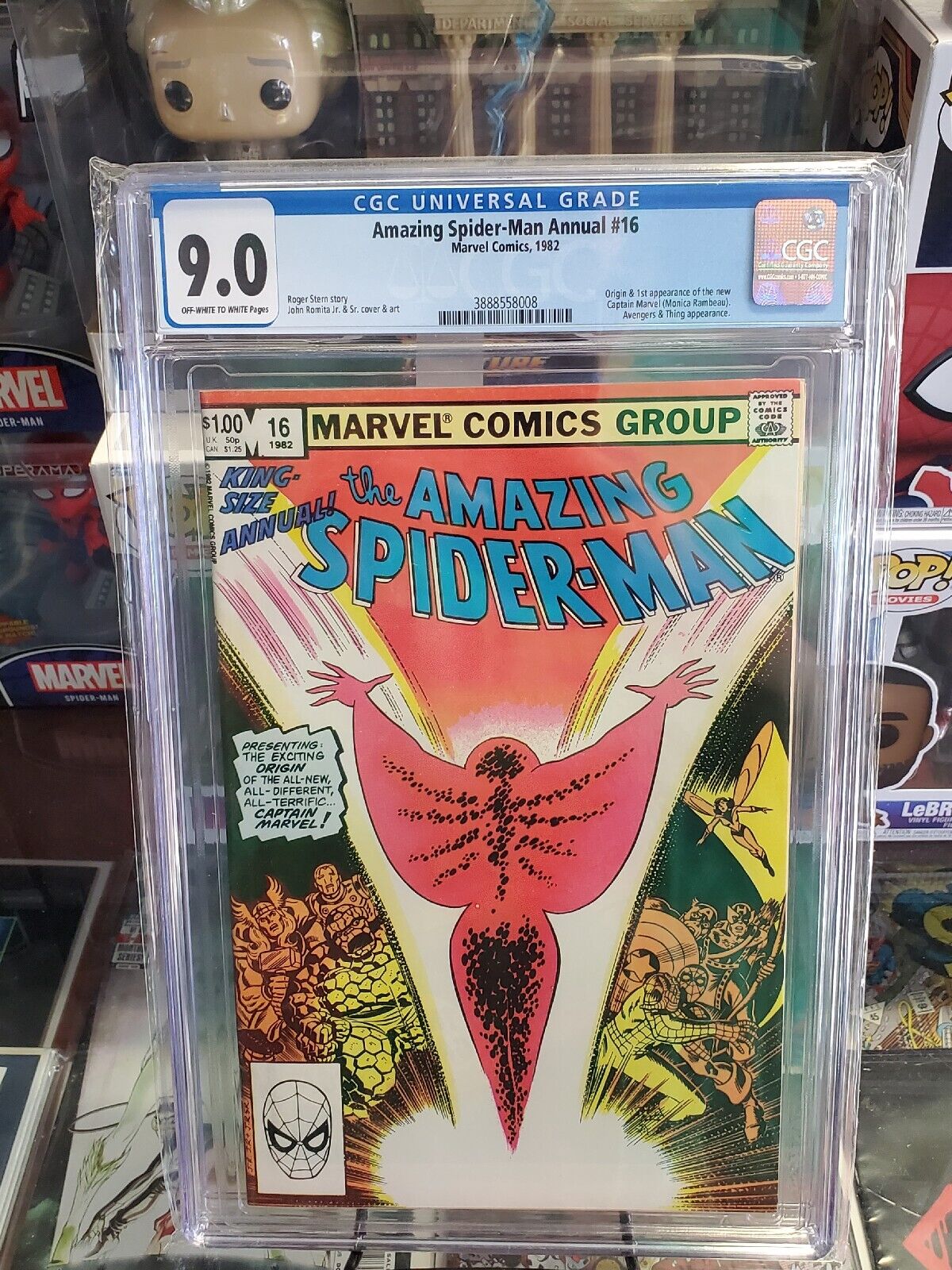 Amazing Spider-Man Annual #16 - CGC 9.0 - 1st Appearance of New Captain Marvel Monica Rambeau