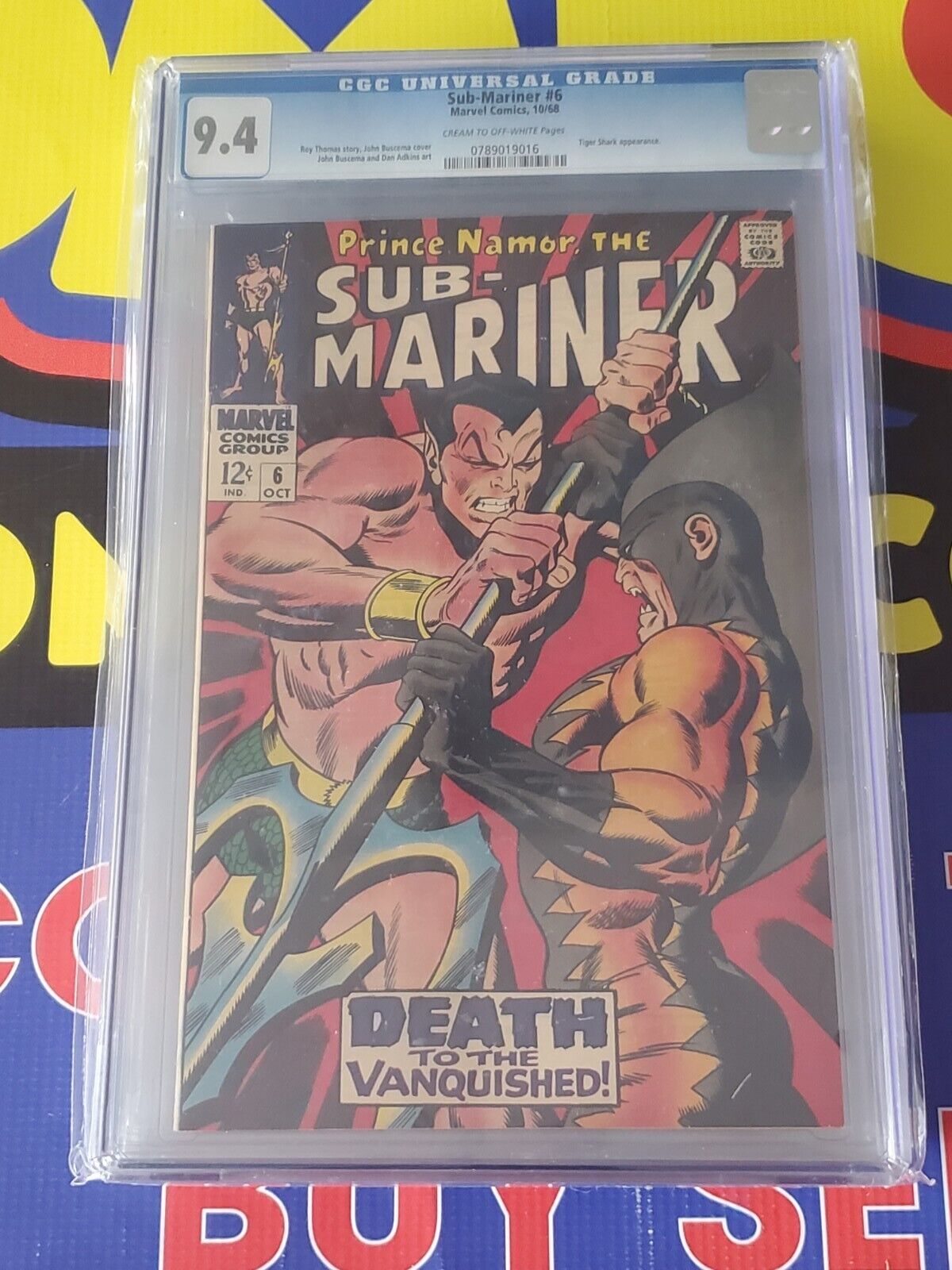 Sub-Mariner #6 - CGC 9.4 - Tiger Shark, Dr. Dorcas and Destiny Appearance