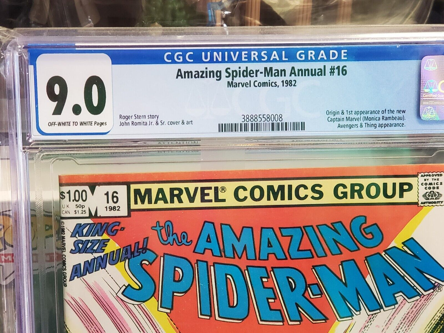 Amazing Spider-Man Annual #16 - CGC 9.0 - 1st Appearance of New Captain Marvel Monica Rambeau