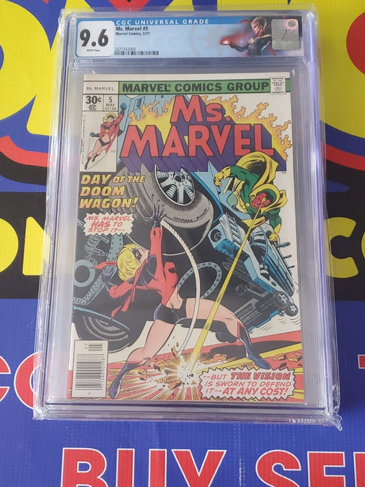 Ms. Marvel #5 - CGC 9.6 - Carol Danvers, Vision and MODOK Appearance