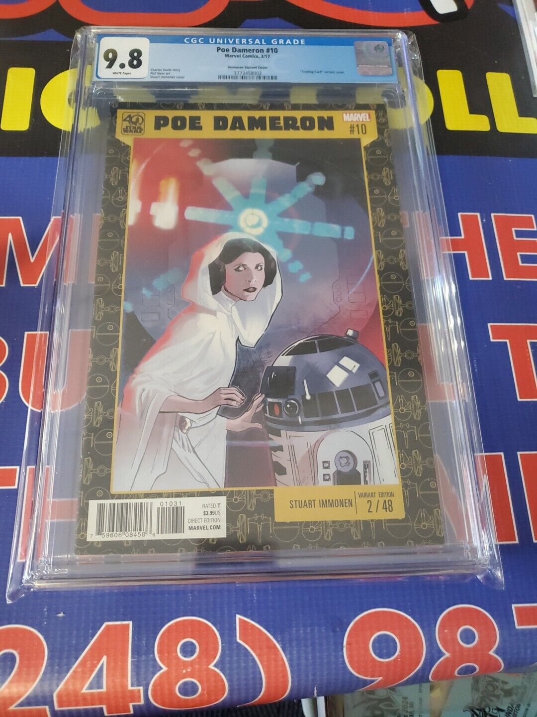 Star Wars Poe Dameron #10 - CGC 9.8 - Immonen Variant - "Trading Card" Variant