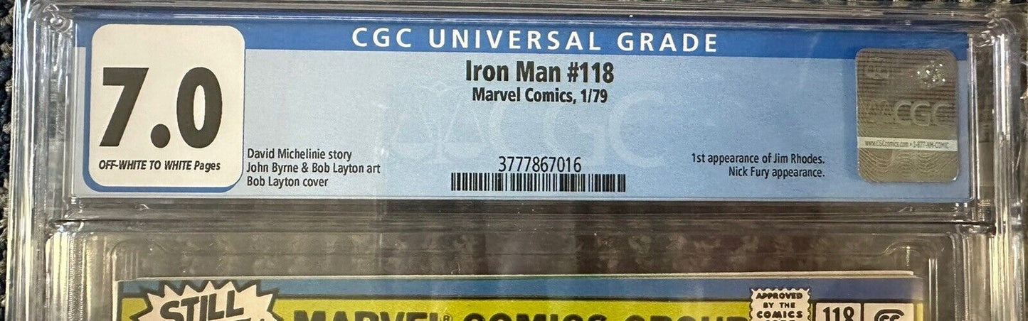 Iron Man #118 - CGC 7.0 - 1st Appearance Jim Rhodes