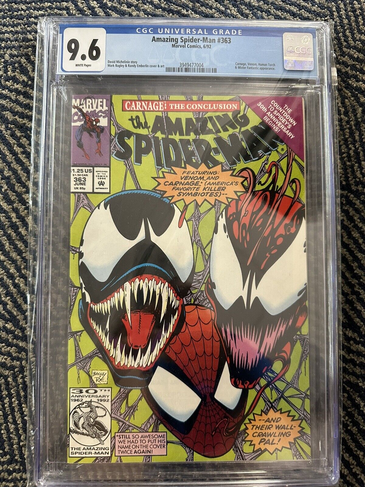 Amazing Spider-Man #363 - CGC 9.6 - Carnage, Venom, Human Torch, Mister Fantastic Appearance