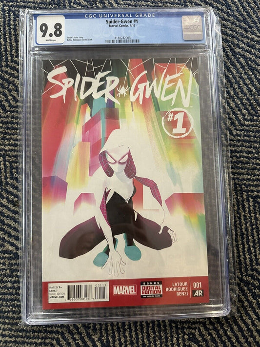 Spider-Gwen #1 - CGC 9.8 - White Pages, 1st Print 1st Solo Series