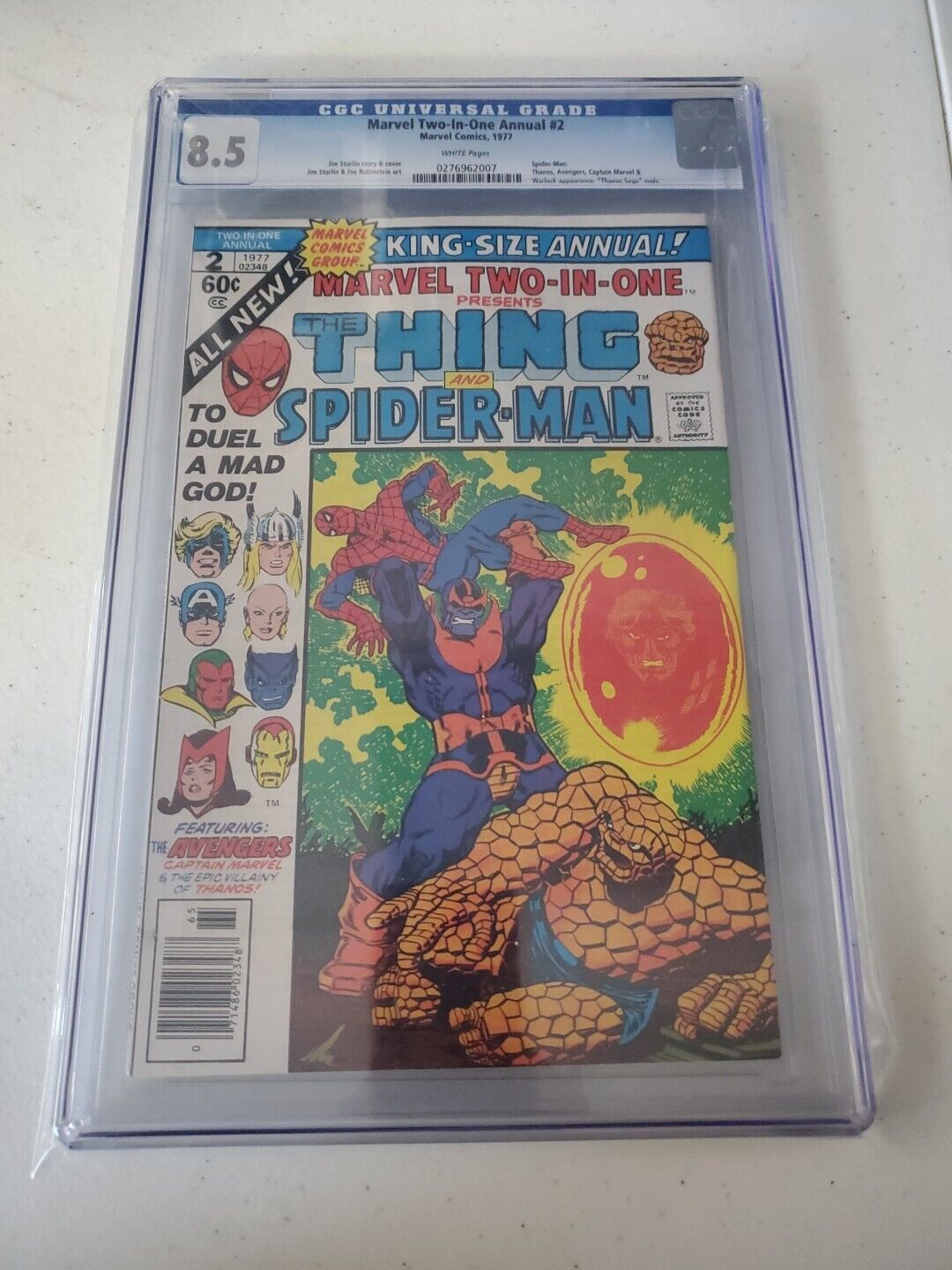 Marvel Two-In-One Annual #2 - 8.5 CGC - Death of Thanos