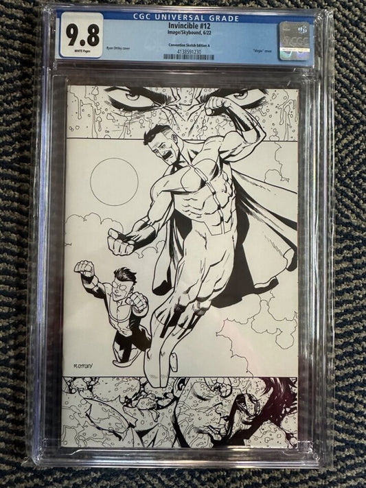 Invincible #12 - CGC 9.8 - Convention Sketch Edition - Black & White Virgin